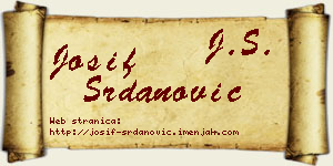 Josif Srdanović vizit kartica